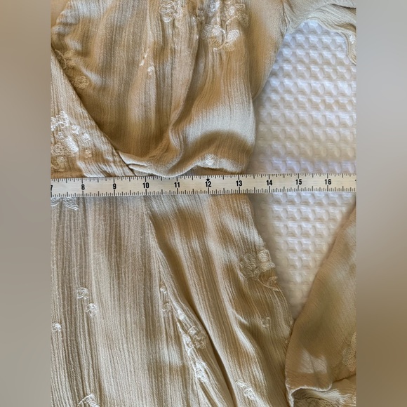 Free People Jasmine Embroidered Boho Tunic Mini Dress Size 6 - Picture 6 of 9